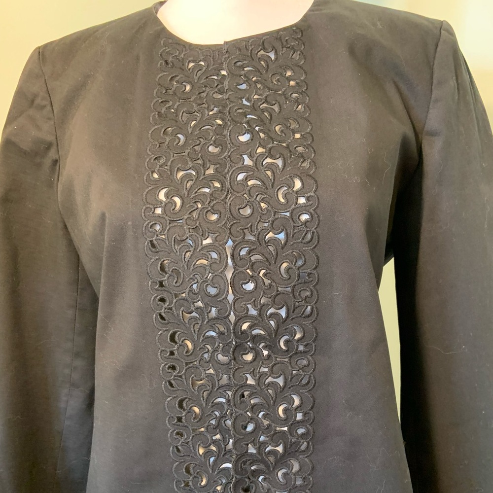 Jones New York Signature Black Linen Blazer